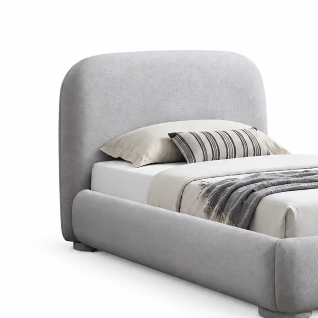 Astra Single Bed Light Grey Swatch A United Furniture