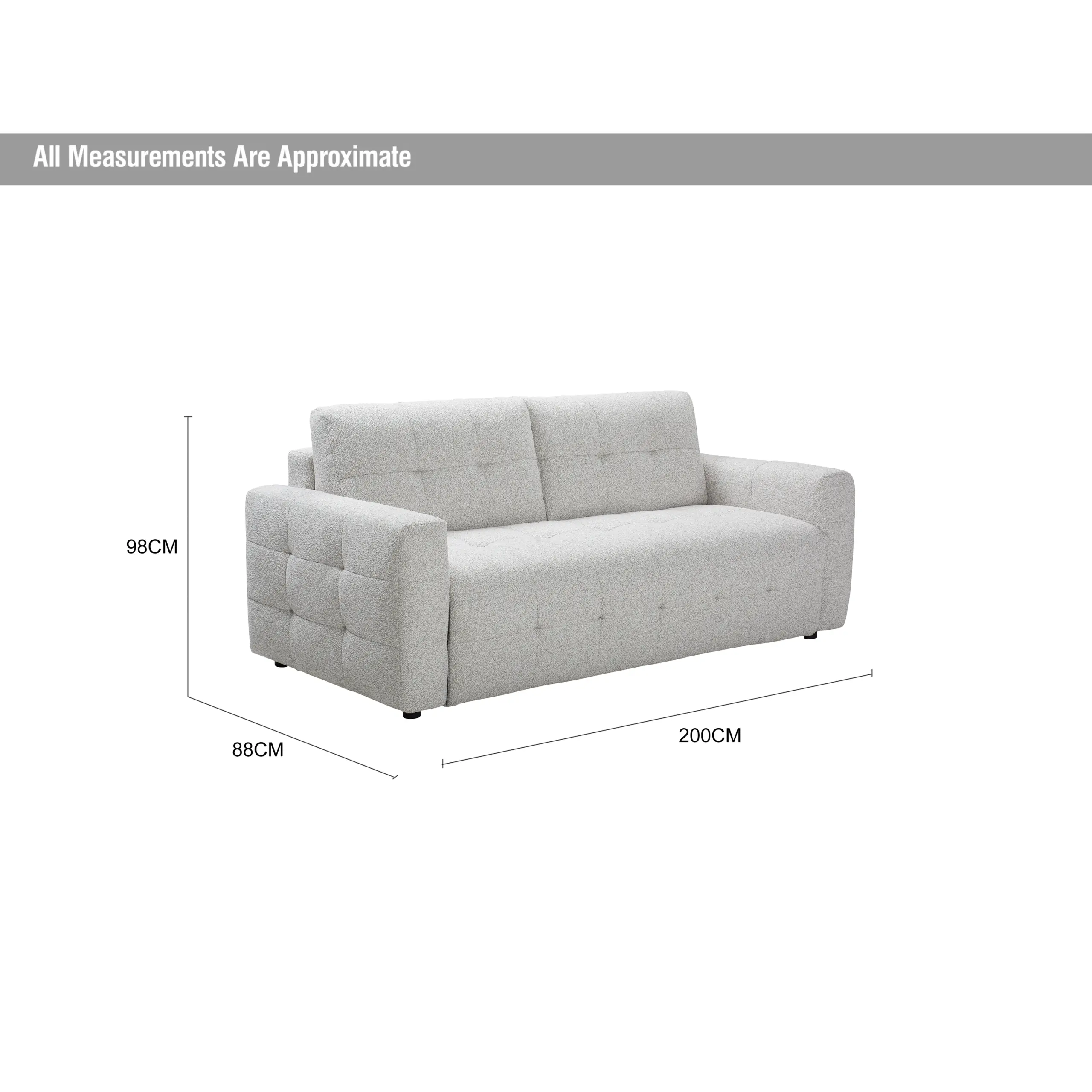 Buggy Sofa Bed Light Grey Dia United Furniture