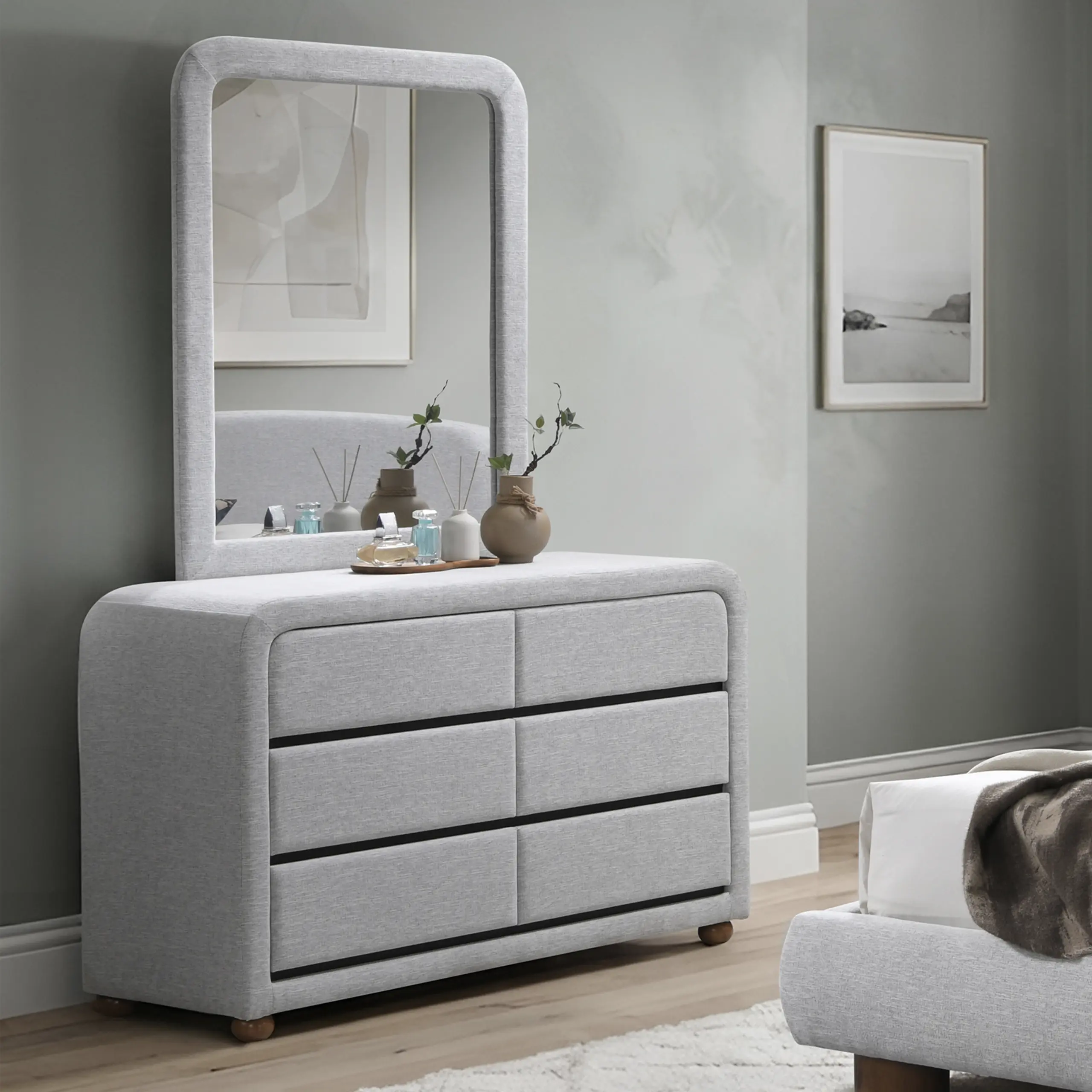 Elysian Dresser Mirror Grey Bg United Furniture