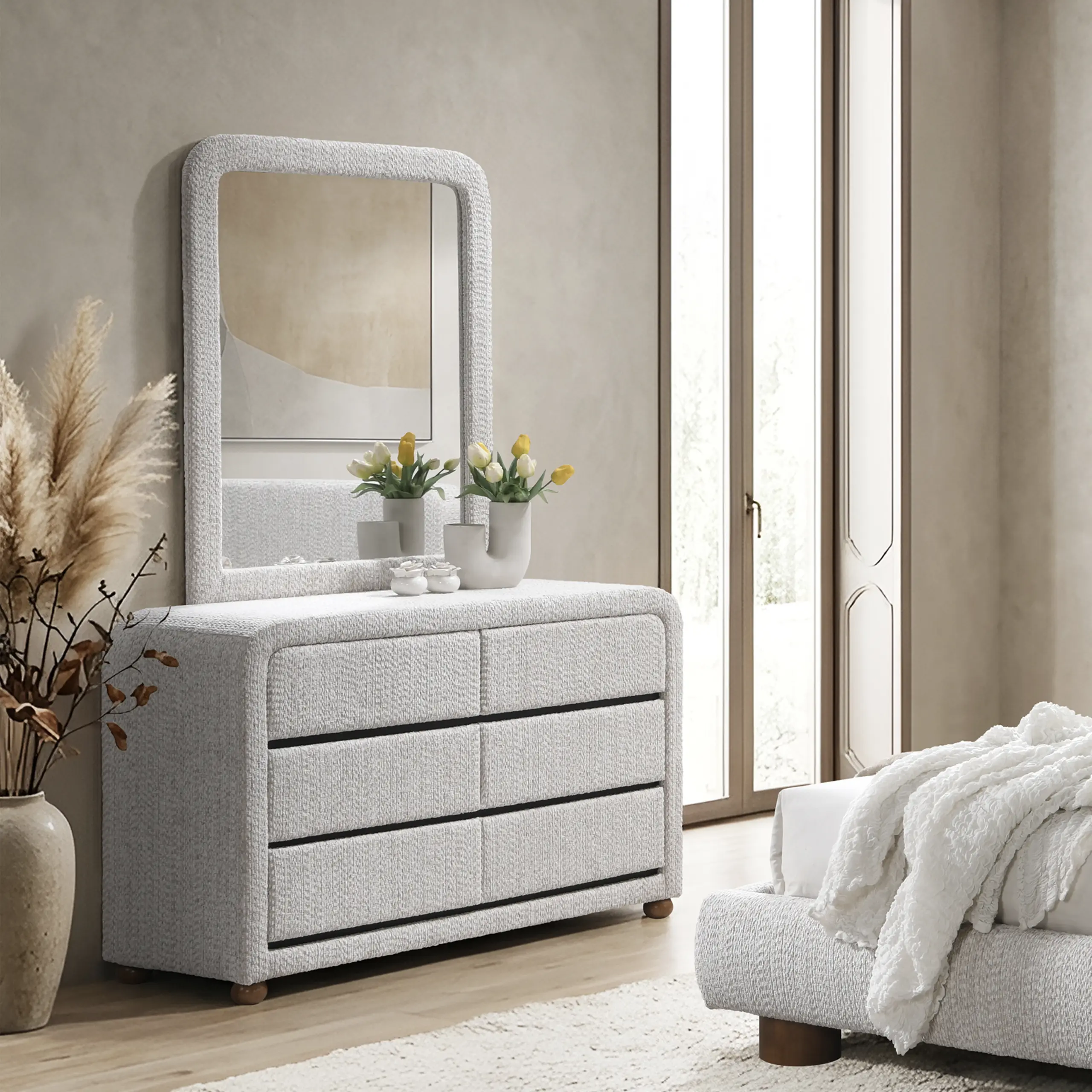 Elysian Dresser Mirror Walnut Bg United Furniture