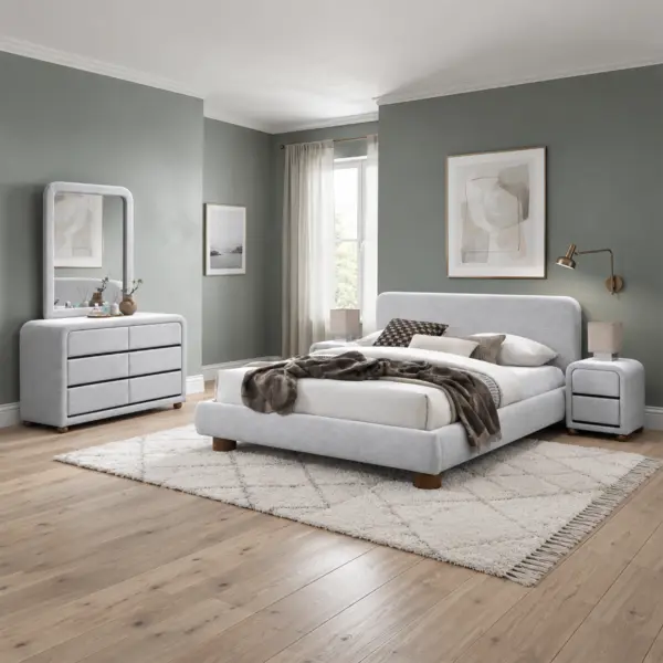 Elysian King Bed - Grey