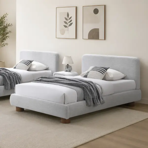 Elysian Single Bed - Grey