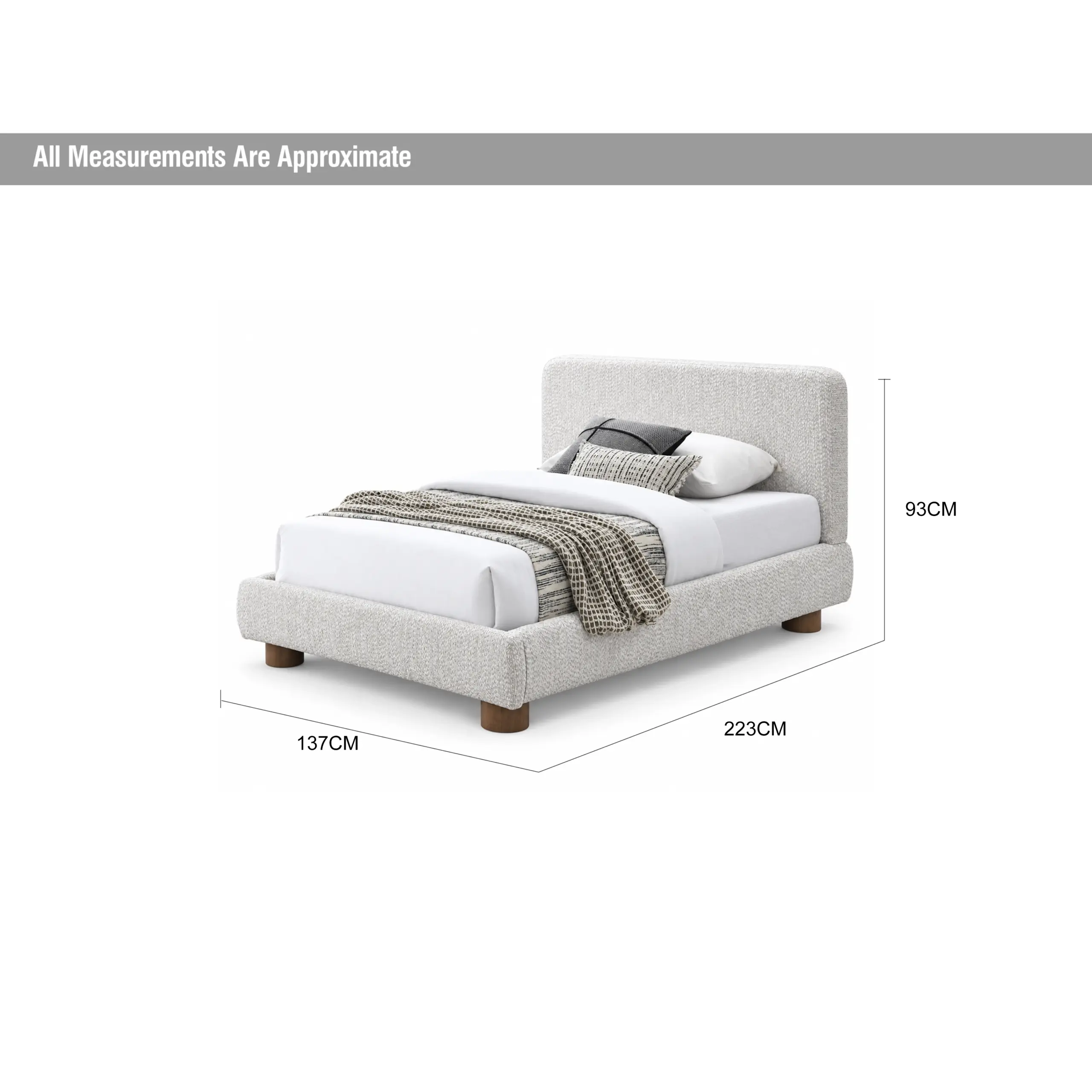 Elysian Single Bed Walnut Dia United Furniture