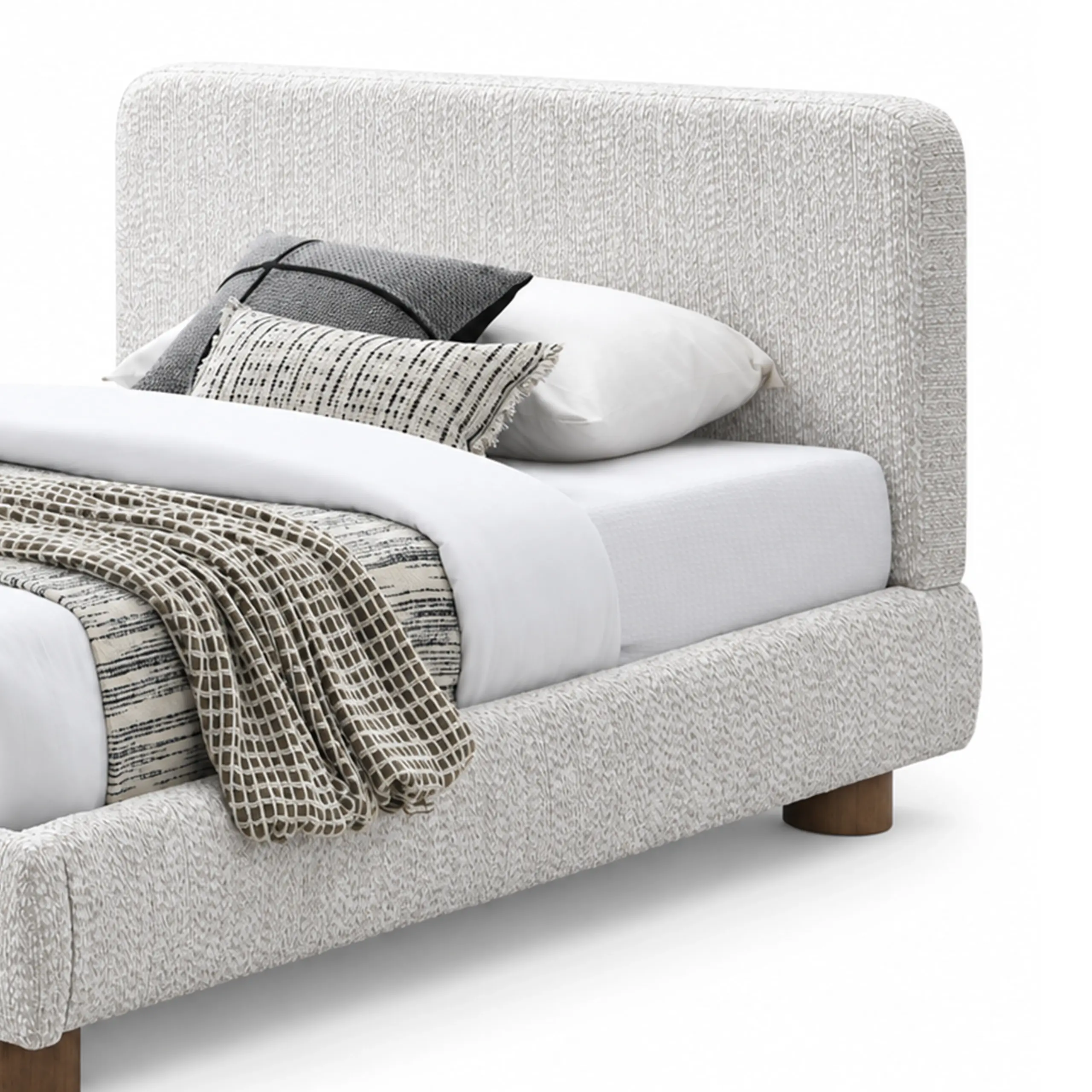 Elysian Single Bed Walnut Swatch 2 United Furniture