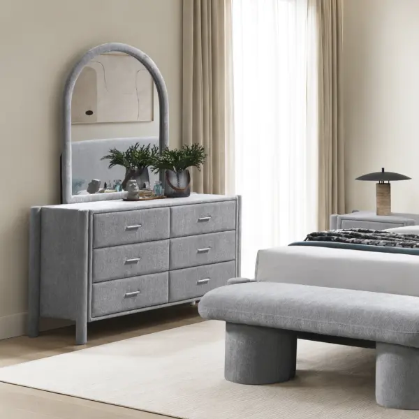 Fuyo Dresser with Mirror - Grey