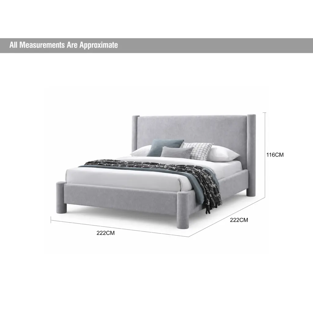 Fuyo King Bed Grey Dia United Furniture