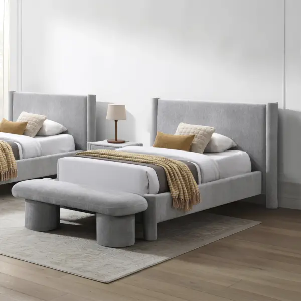Fuyo Single Bed - Grey