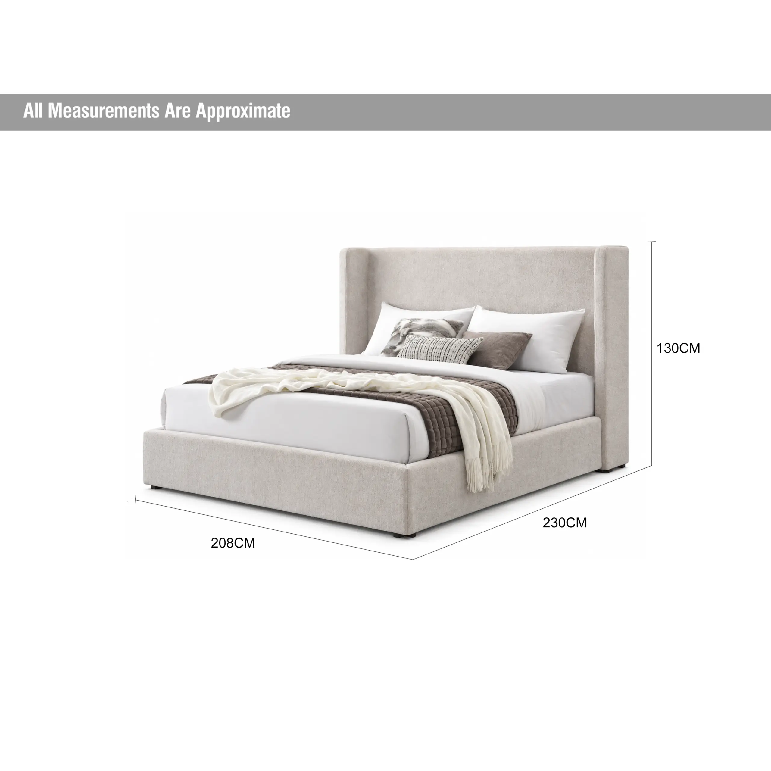 Luminara King Bed Beige Dia United Furniture
