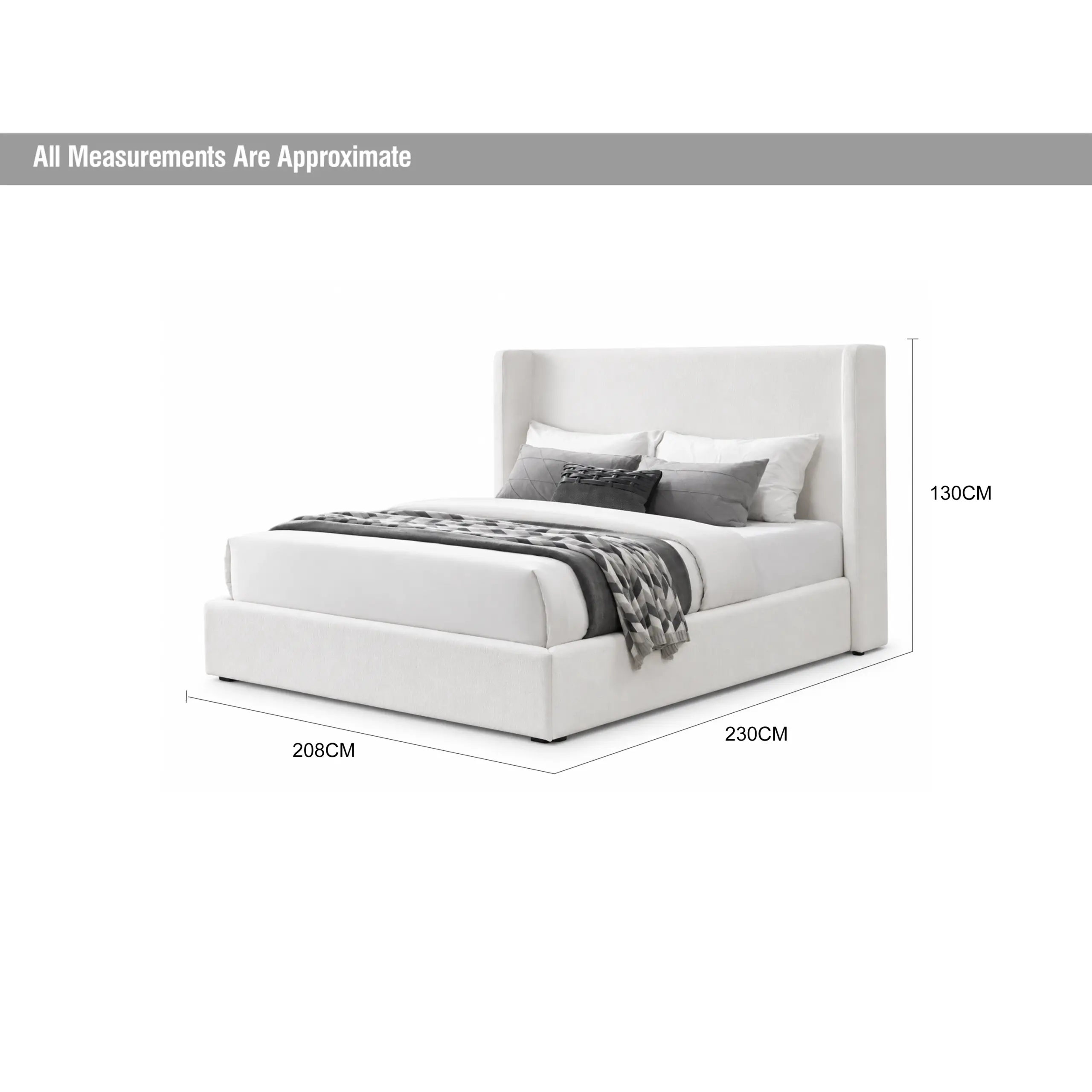 Luminara King Bed Cream Dia United Furniture