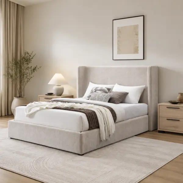 Luminara Queen Bed - Beige