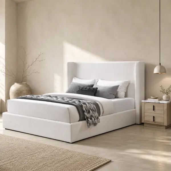 Luminara Queen Bed - Cream