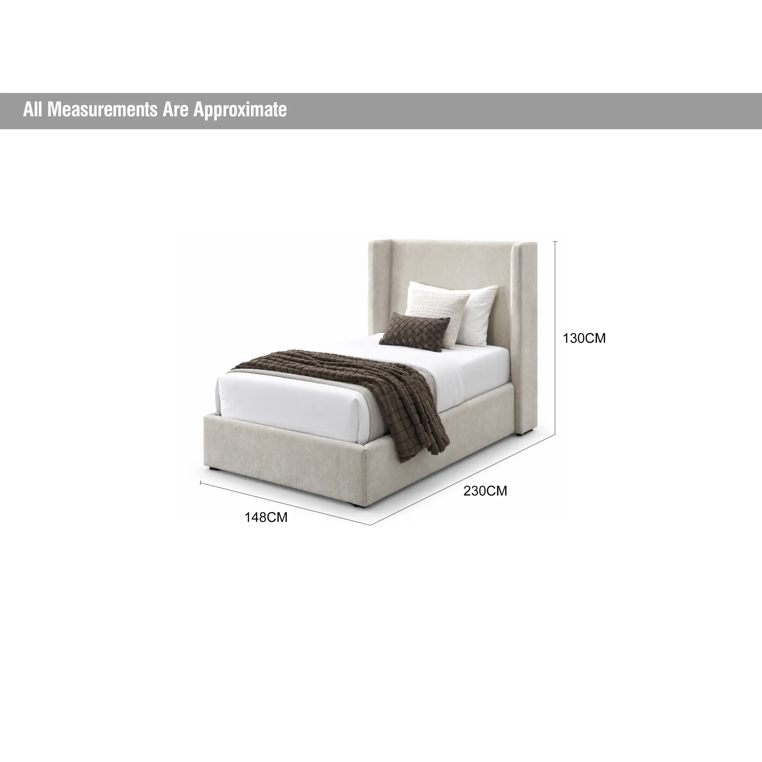 Luminara Single Bed Beige Dia United Furniture