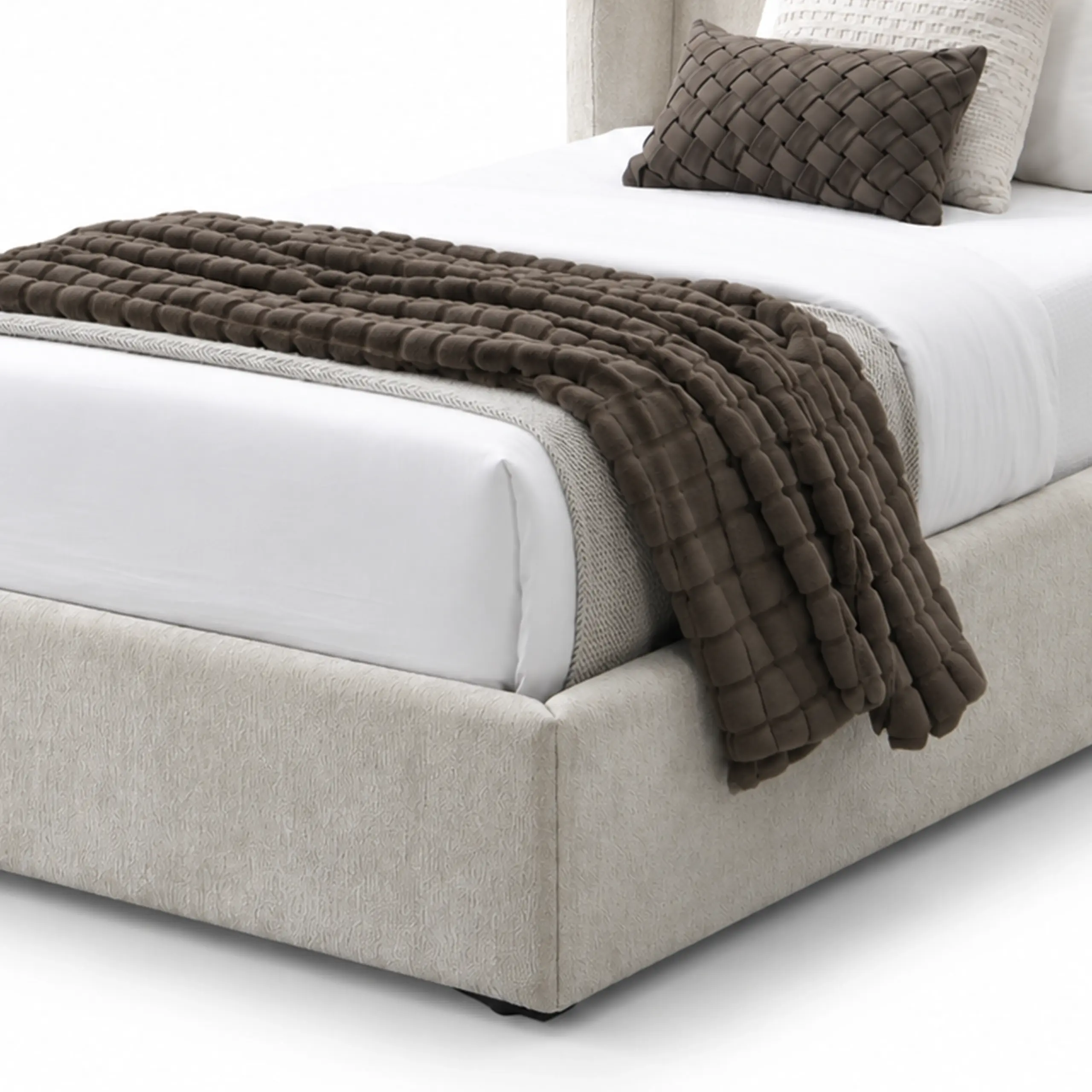 Luminara Single Bed Beige Swatch United Furniture