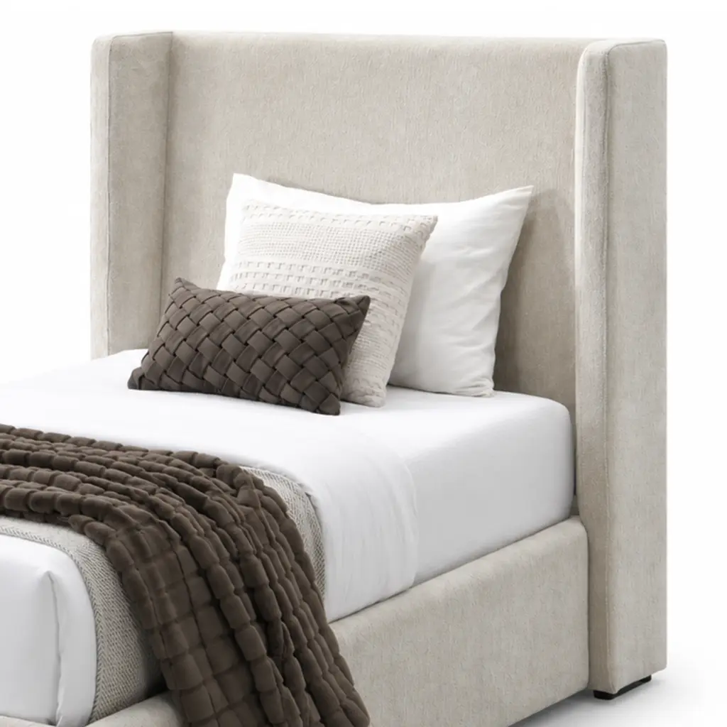 Luminara Single Bed Beige Swatch 1 United Furniture