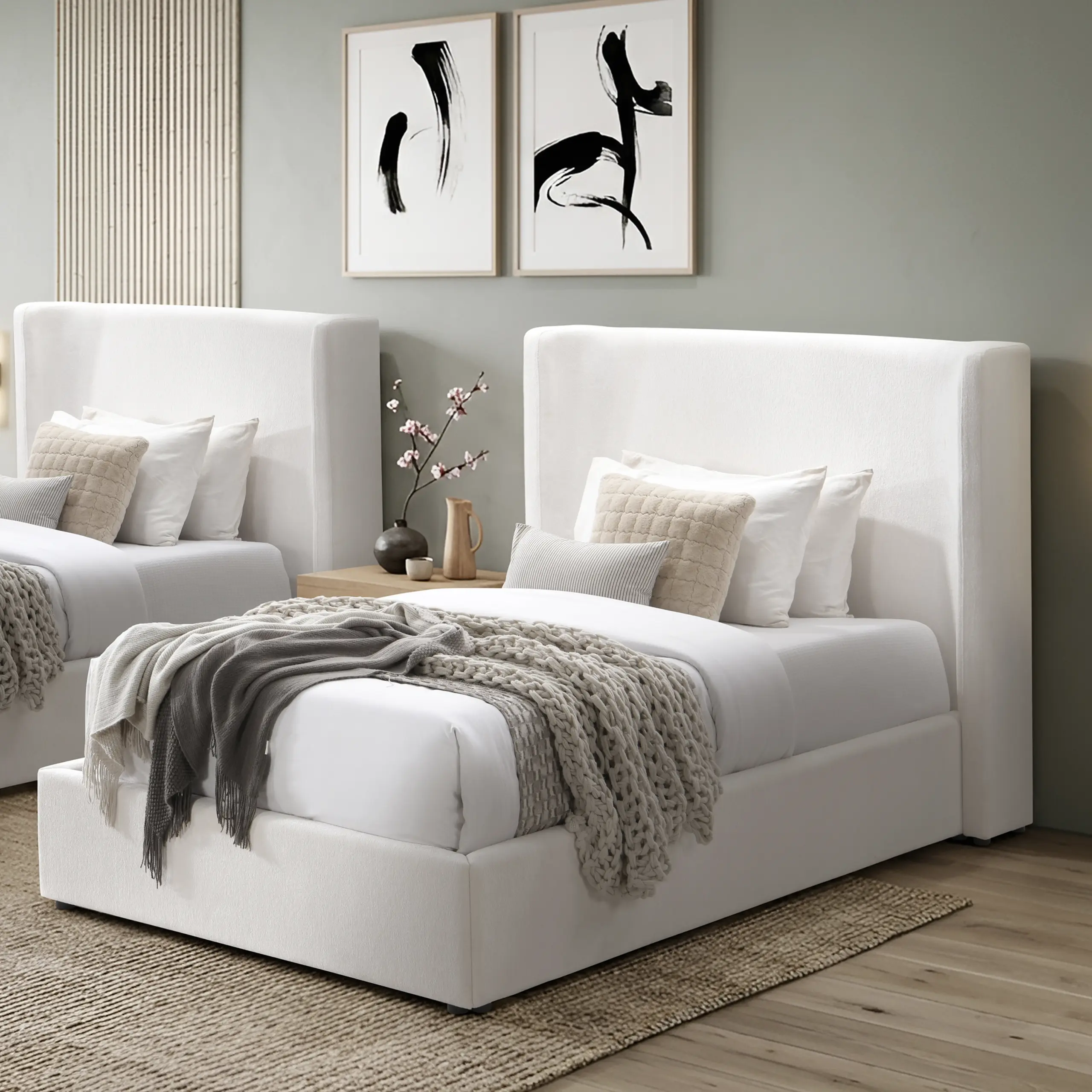 Luminara Single Bed Cream United Furniture
