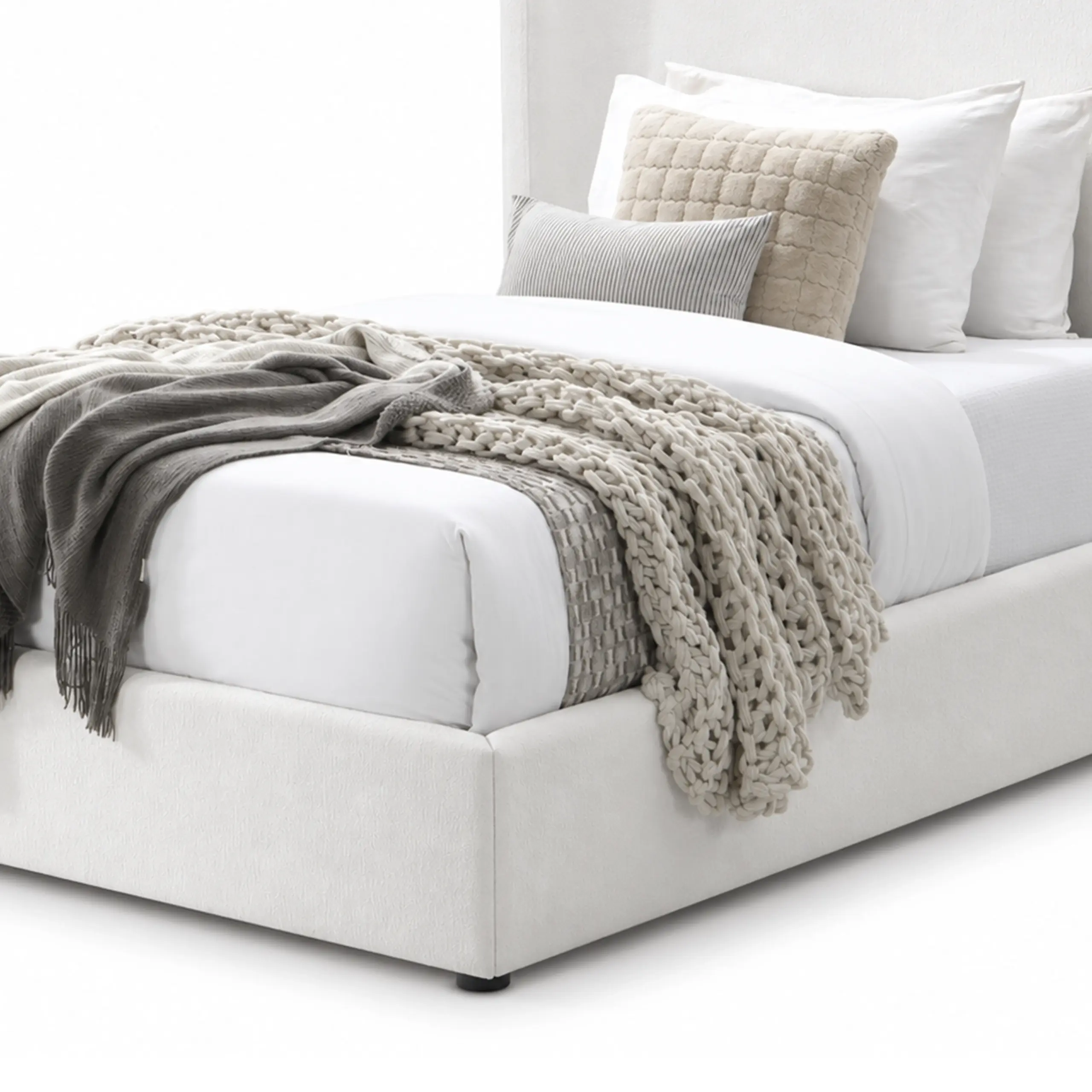Luminara Single Bed Cream Swatch United Furniture