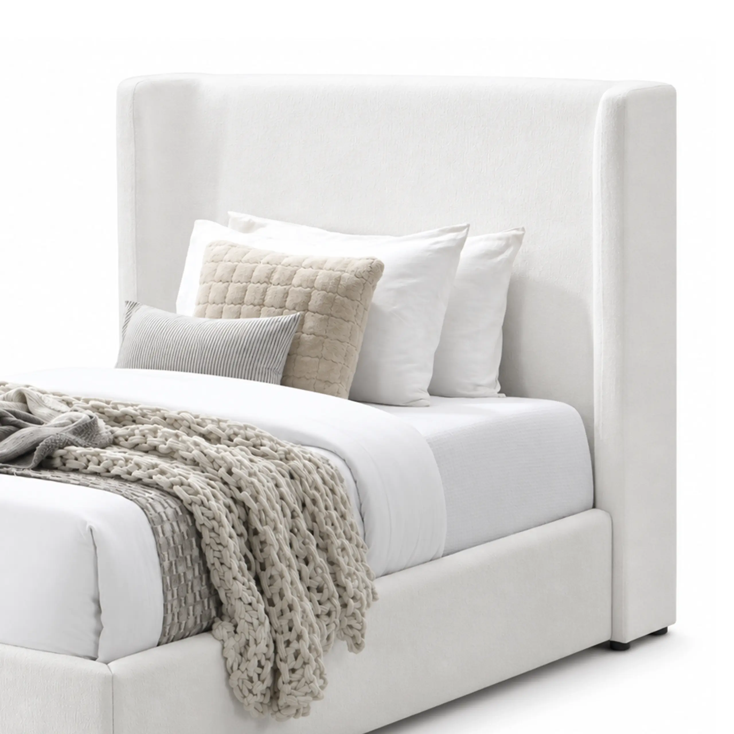 Luminara Single Bed Cream Swatch 1 United Furniture