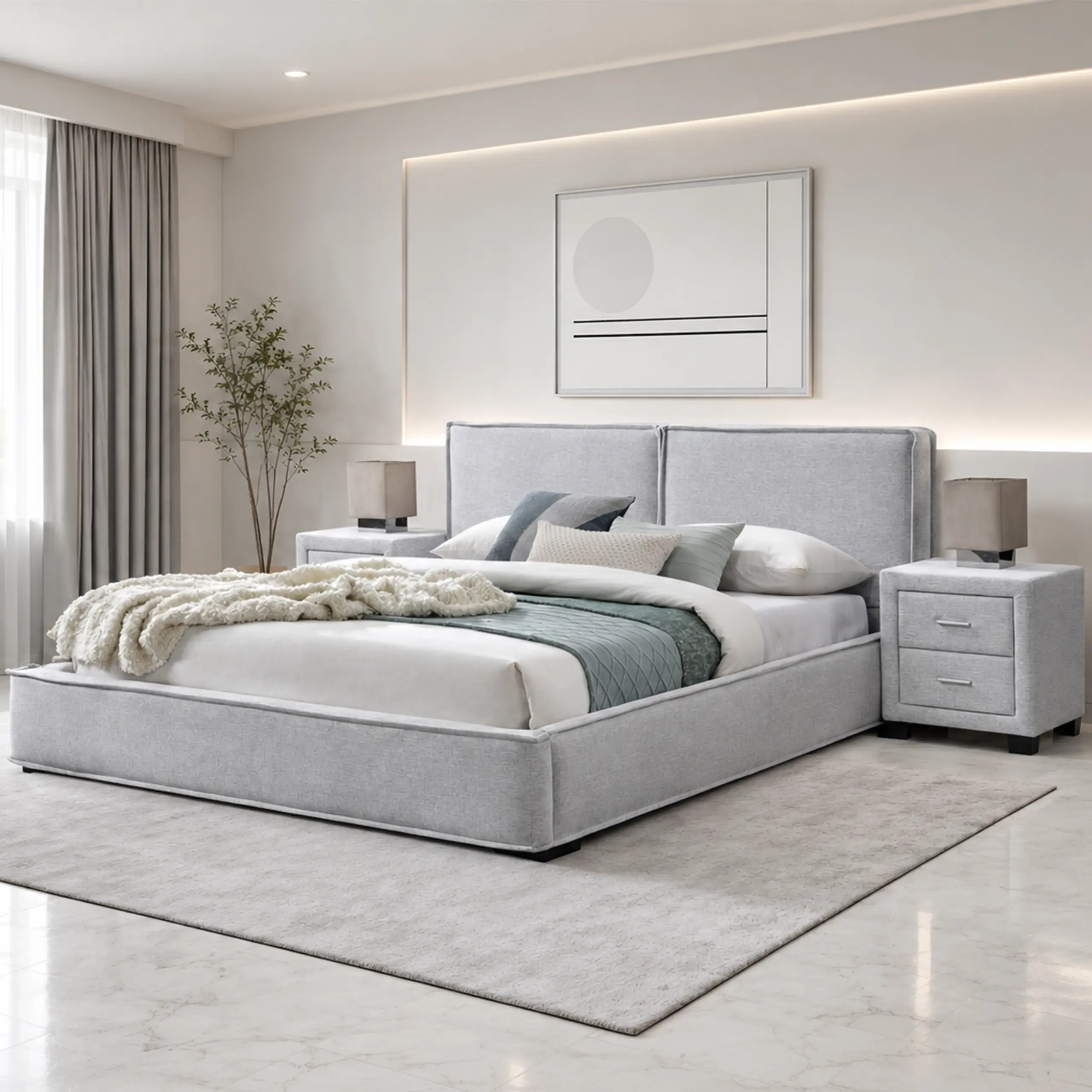 Marvelle King Bed Grey United Furniture