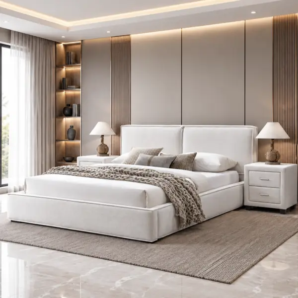 Marvelle King Bed - Ivory