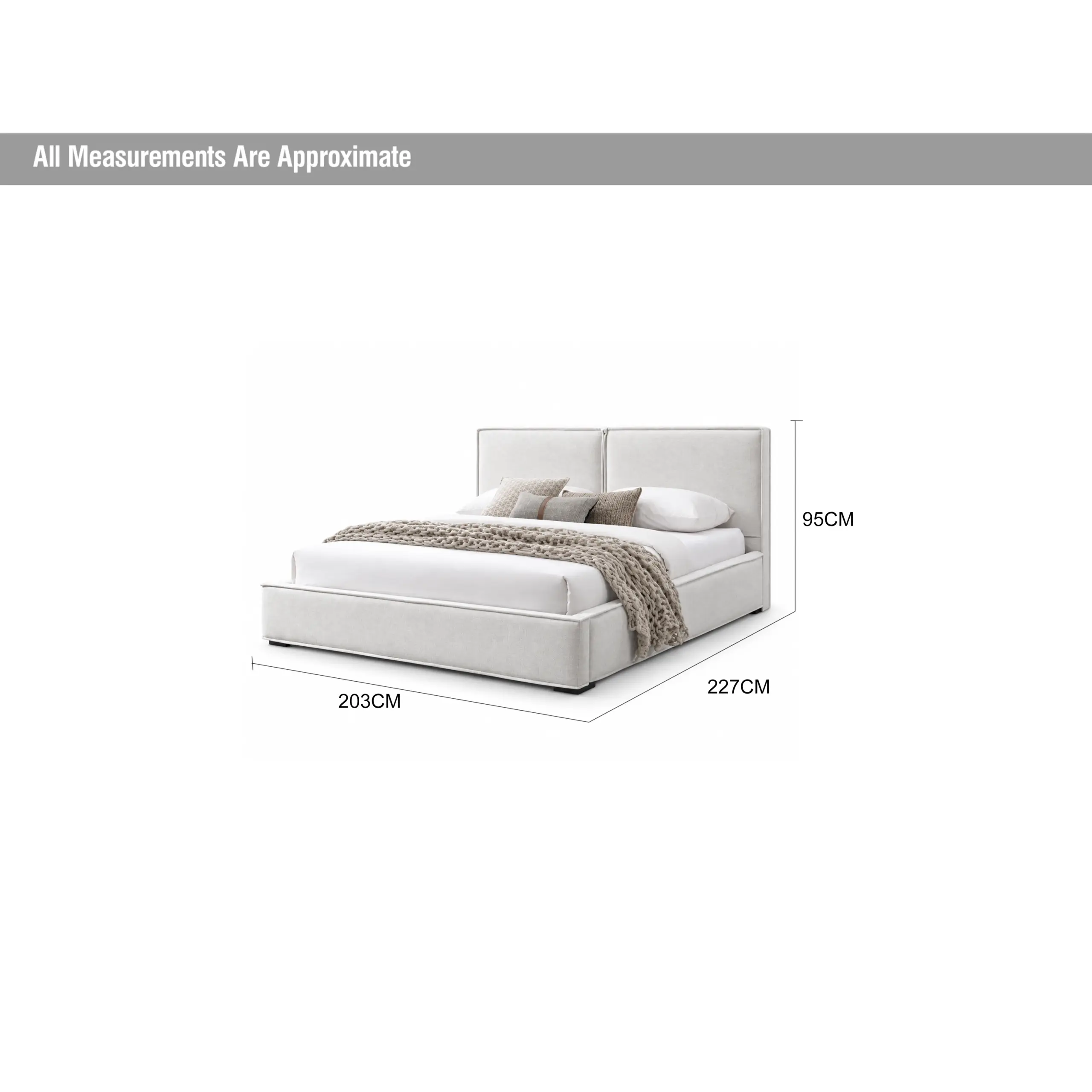 Marvelle King Bed Ivory Dia United Furniture