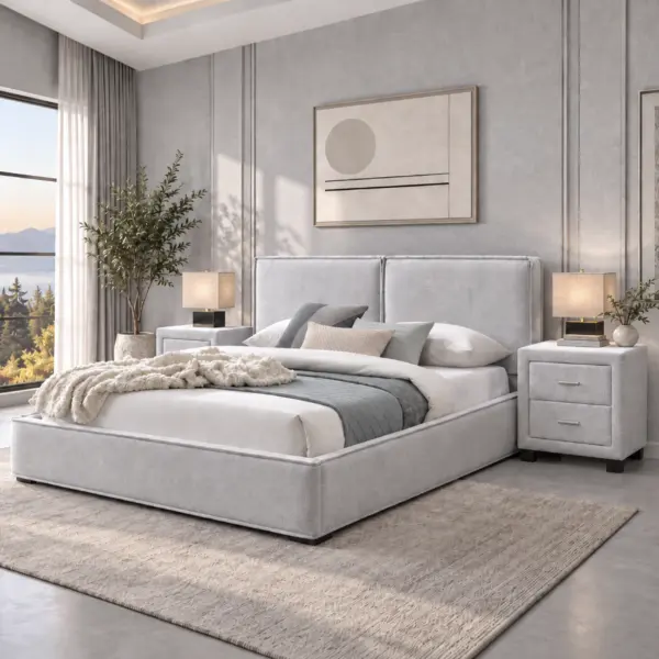 Marvelle Queen Bed - Grey