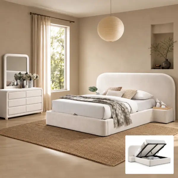 Noctara King Bed (With Hydraulic Storage)
