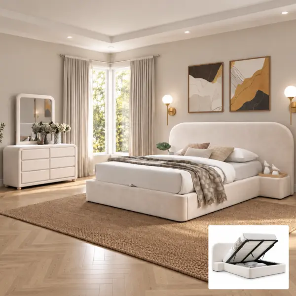 Noctara Queen Bed (With Hydraulic Storage)