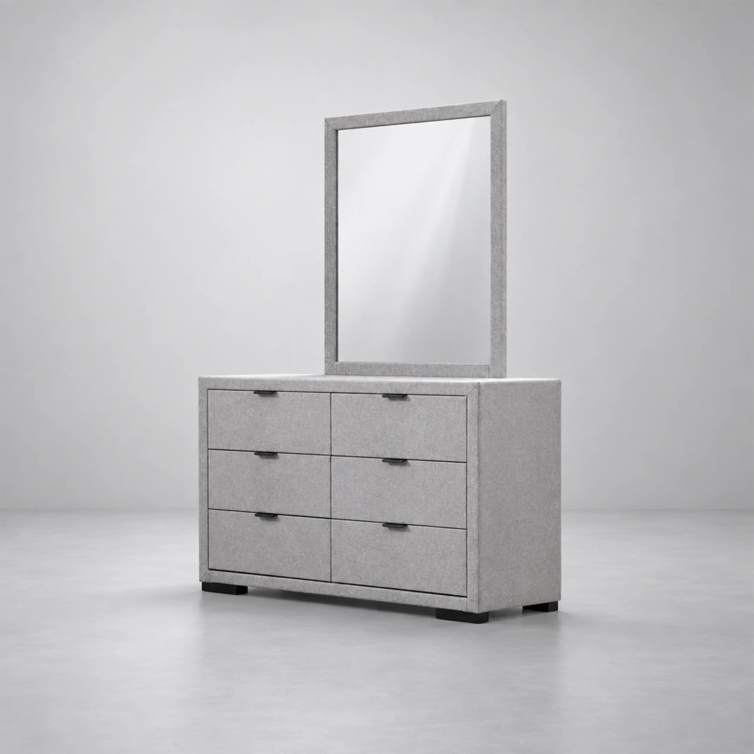 Astra Dresser Mirror Light Grey United Furniture