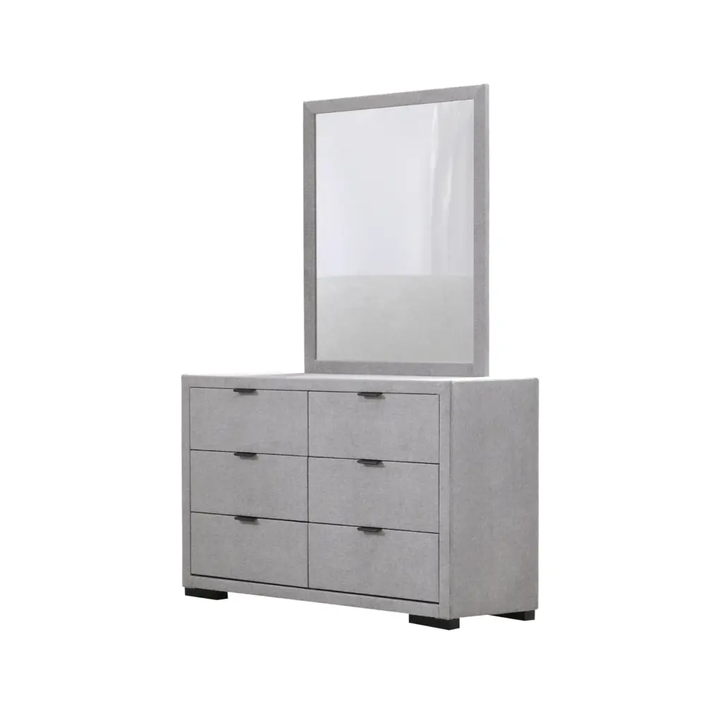 Astra Dresser Mirror Light Grey 1 United Furniture