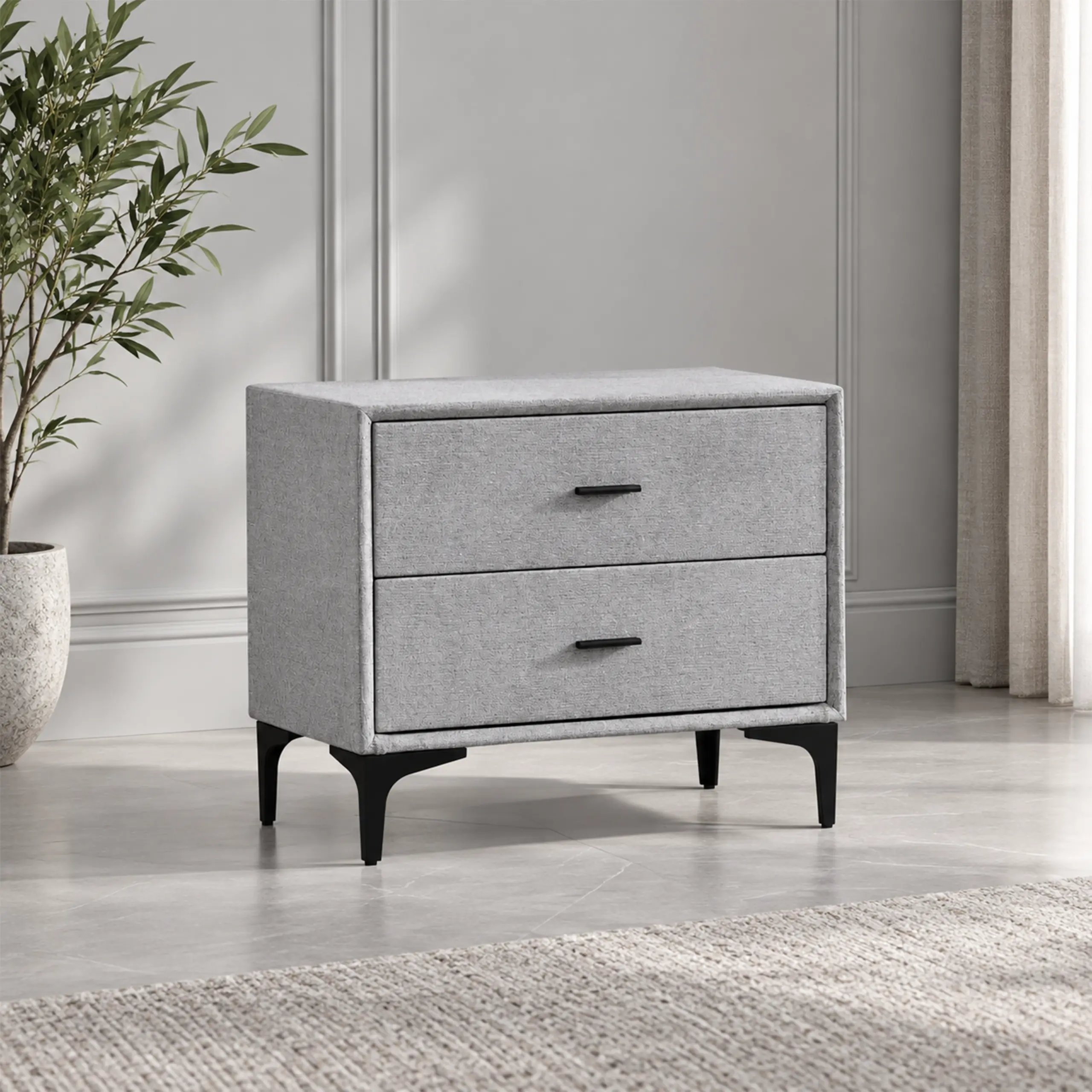 Astra Night Stand Light Grey Bg United Furniture