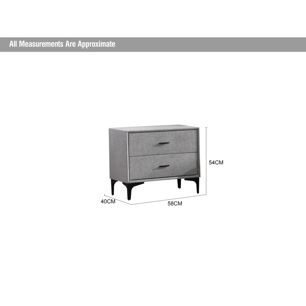 Astra Night Stand Light Grey Dia United Furniture