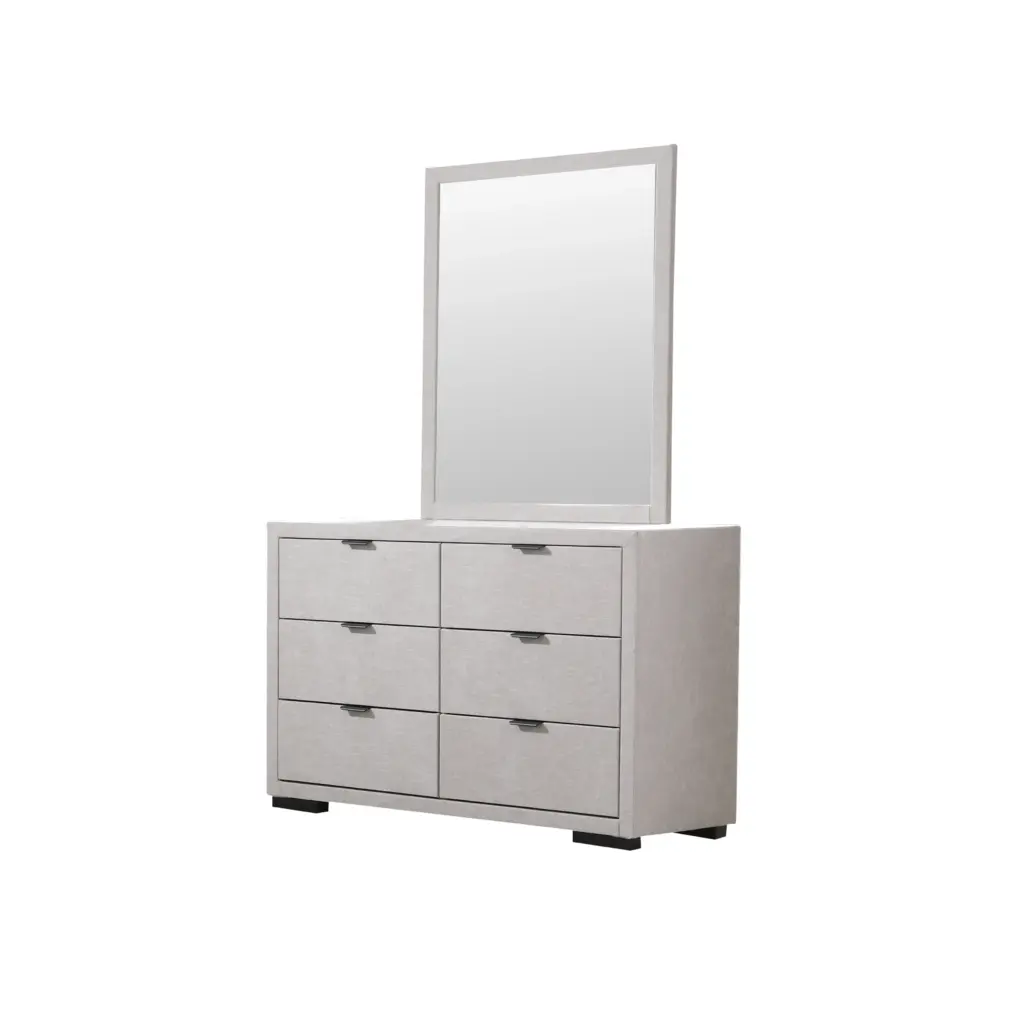 Drema Dresser Mirror Light Grey United Furniture