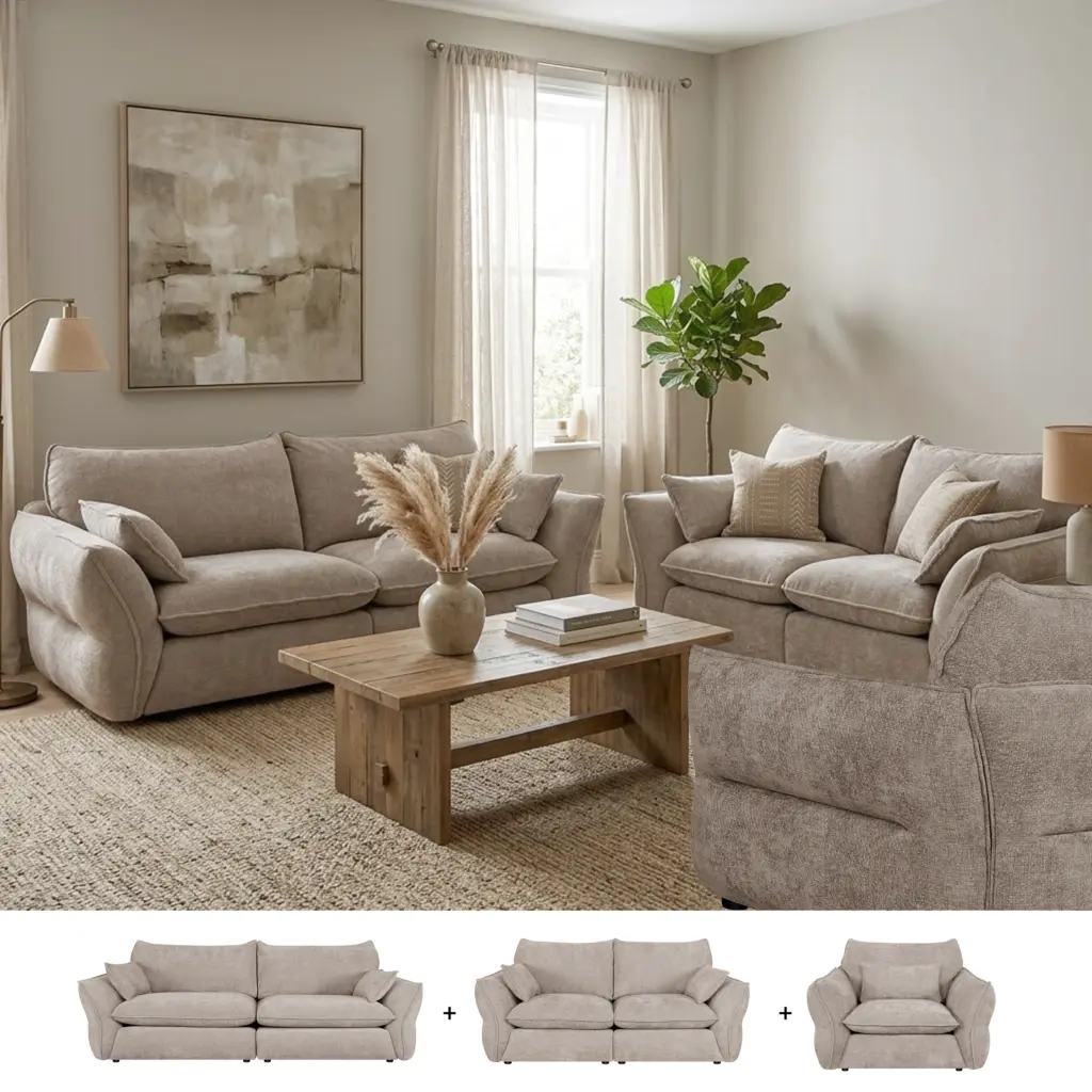 Elan Sofa Set Single Light Brown 321 Bg United Furniture