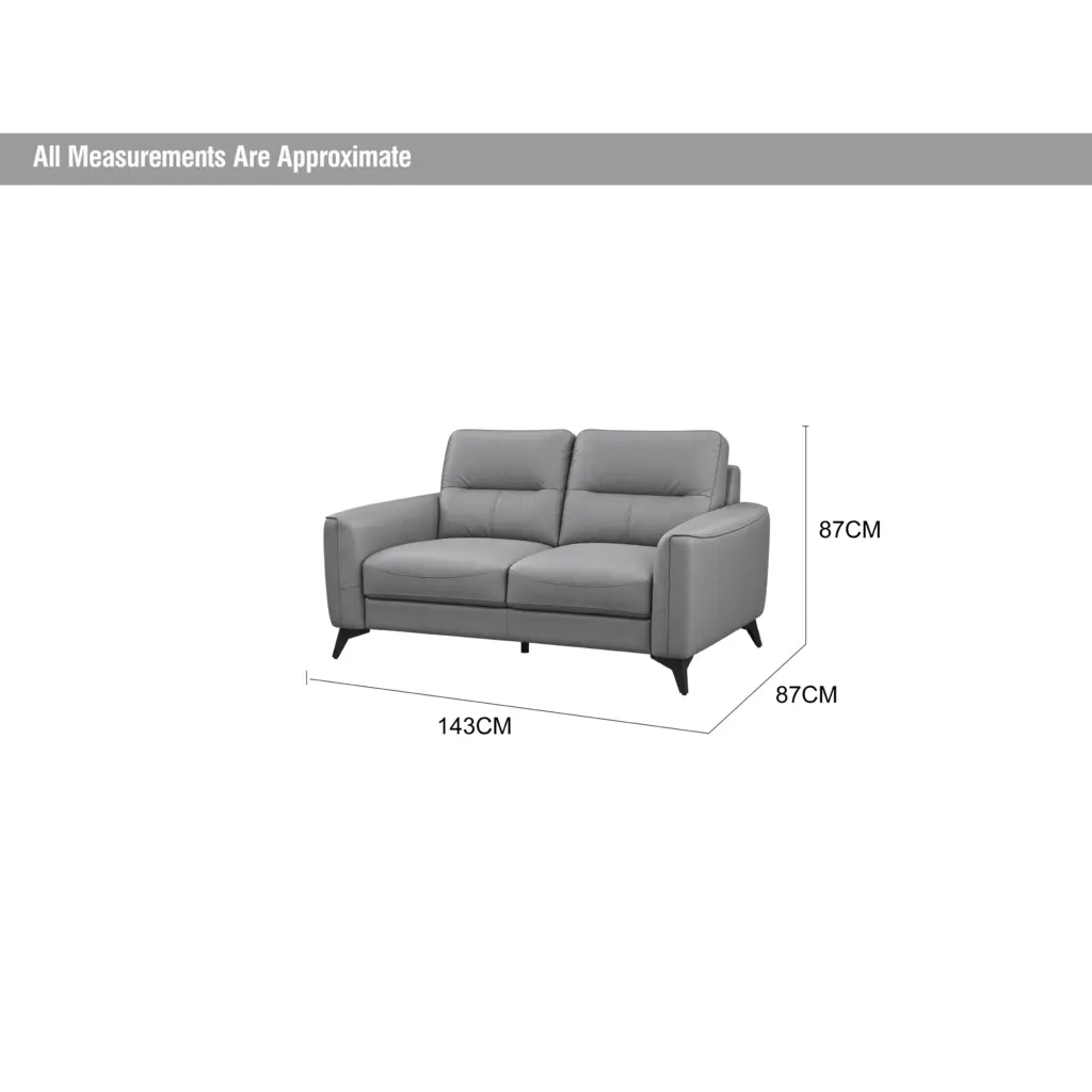 Madison 2 Seater Sofa Silver Dia United Furniture