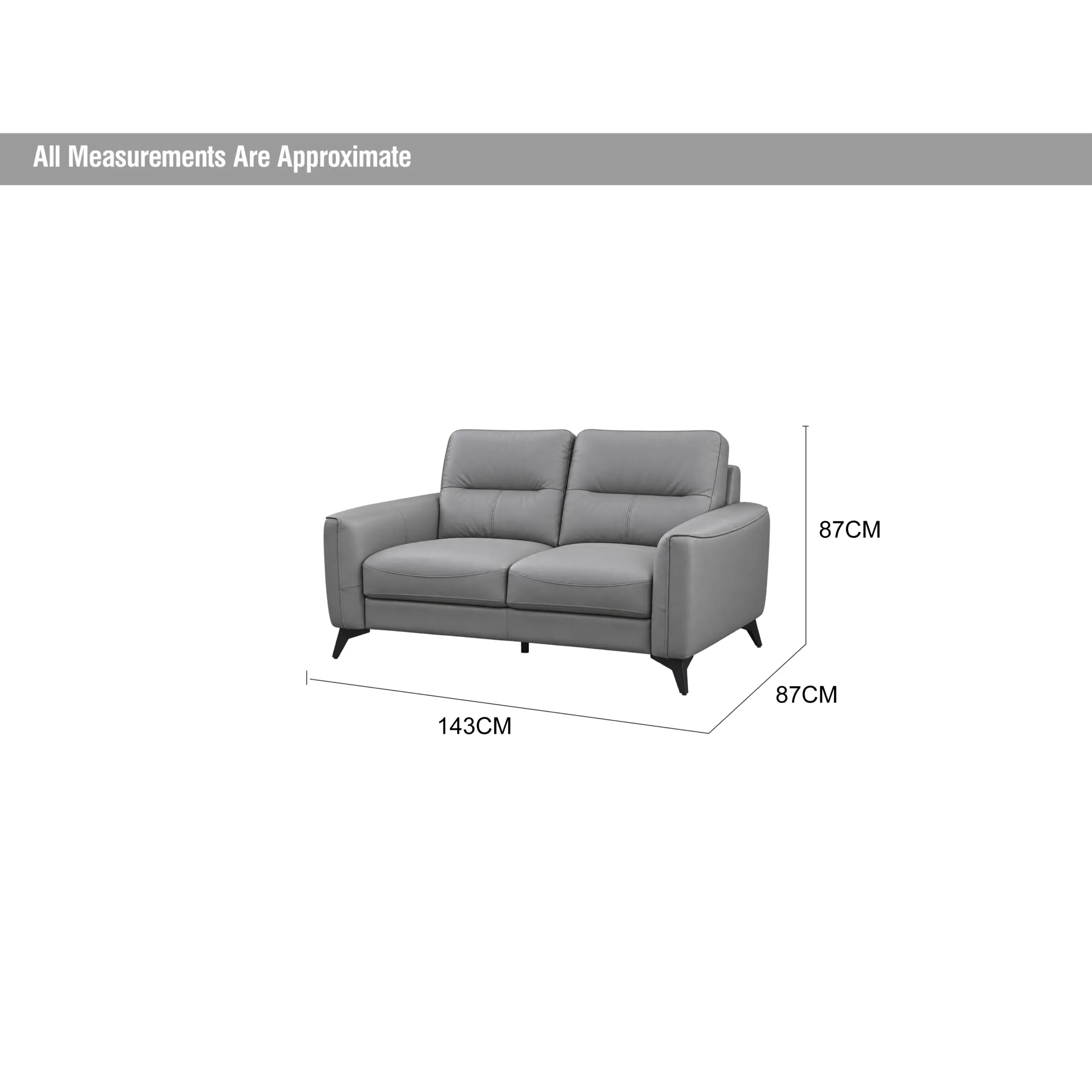 Madison 2 Seater Sofa Silver Dia United Furniture