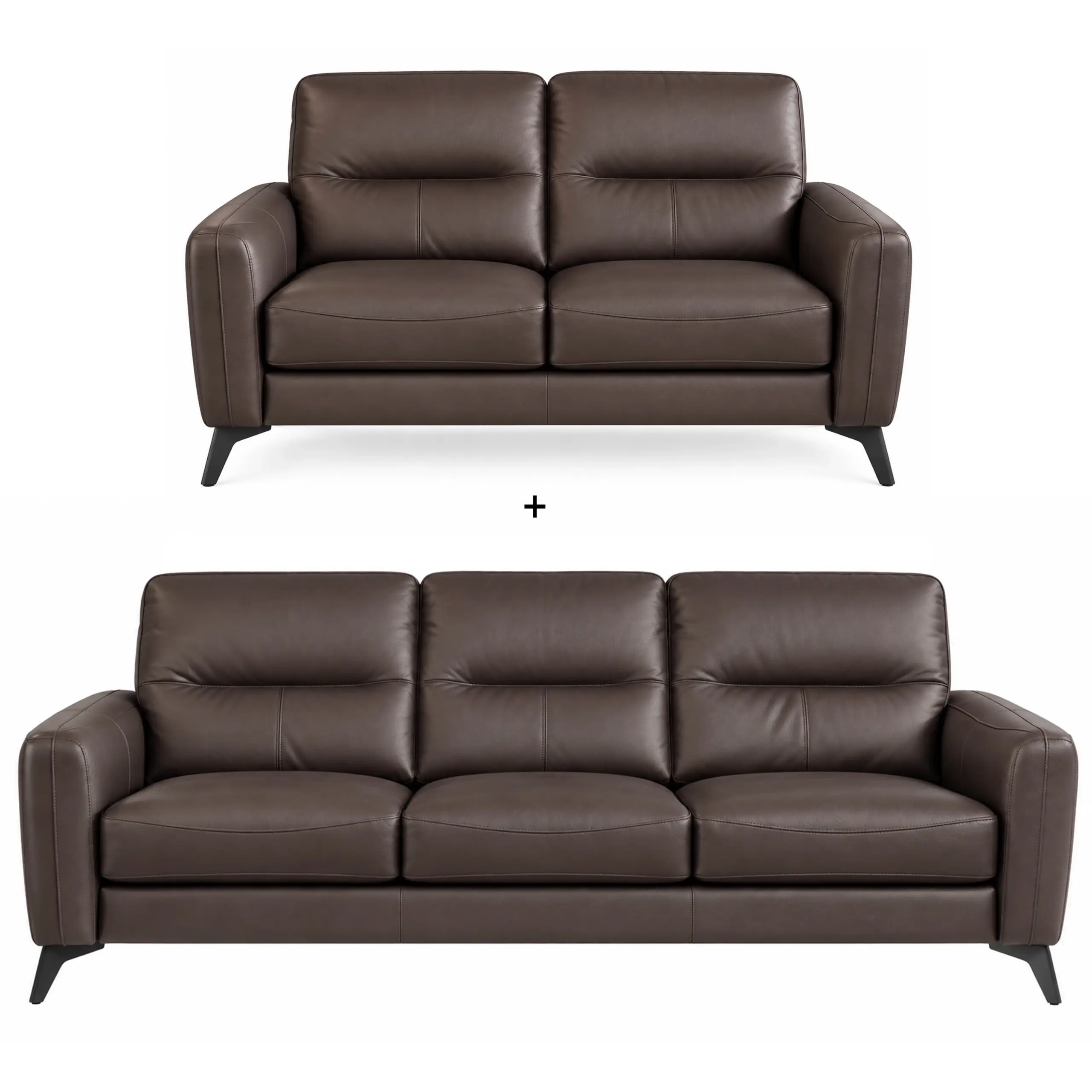 Madison Sofa Set Dark Brown United Furniture