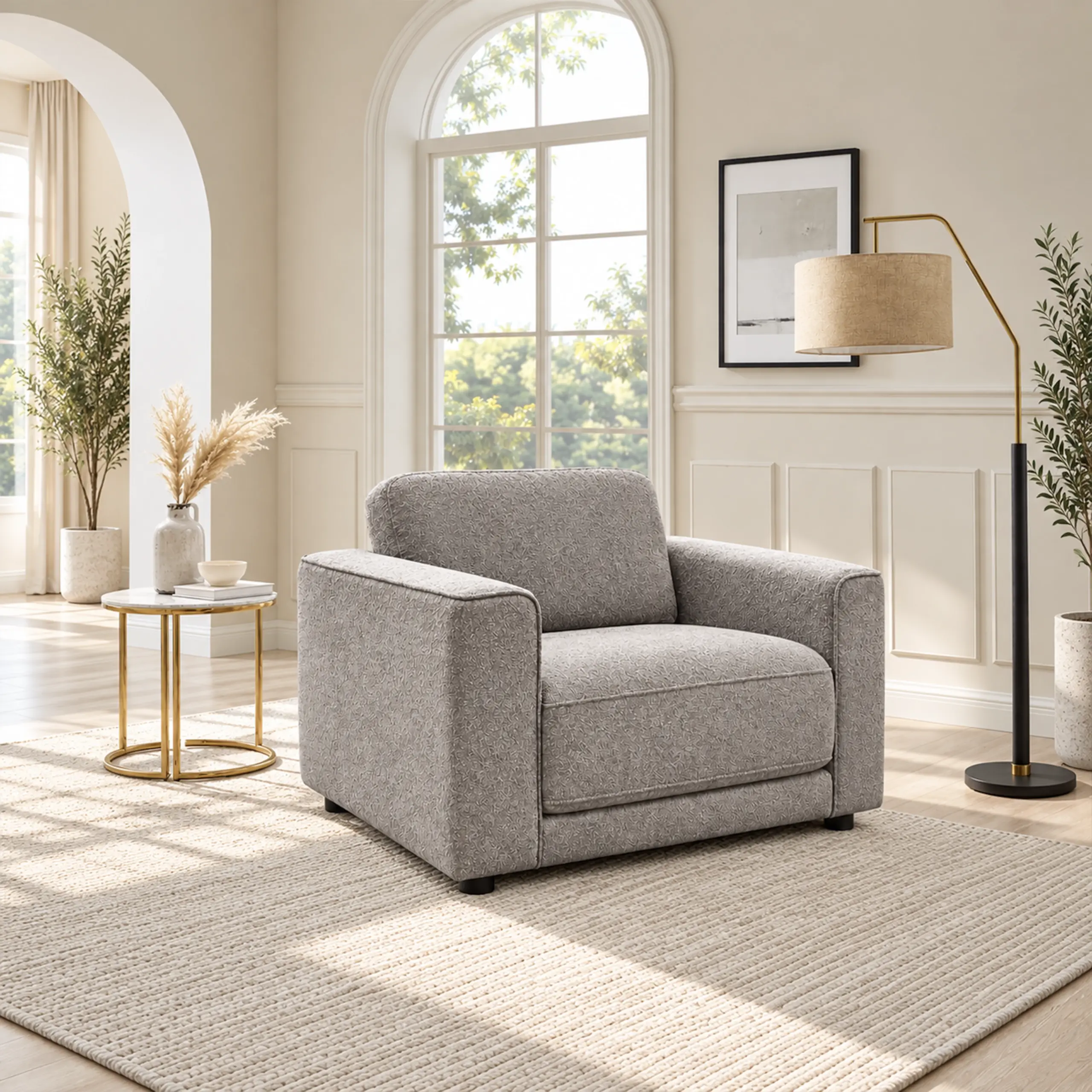 Single Seater Sofa Dk Grey United Furniture