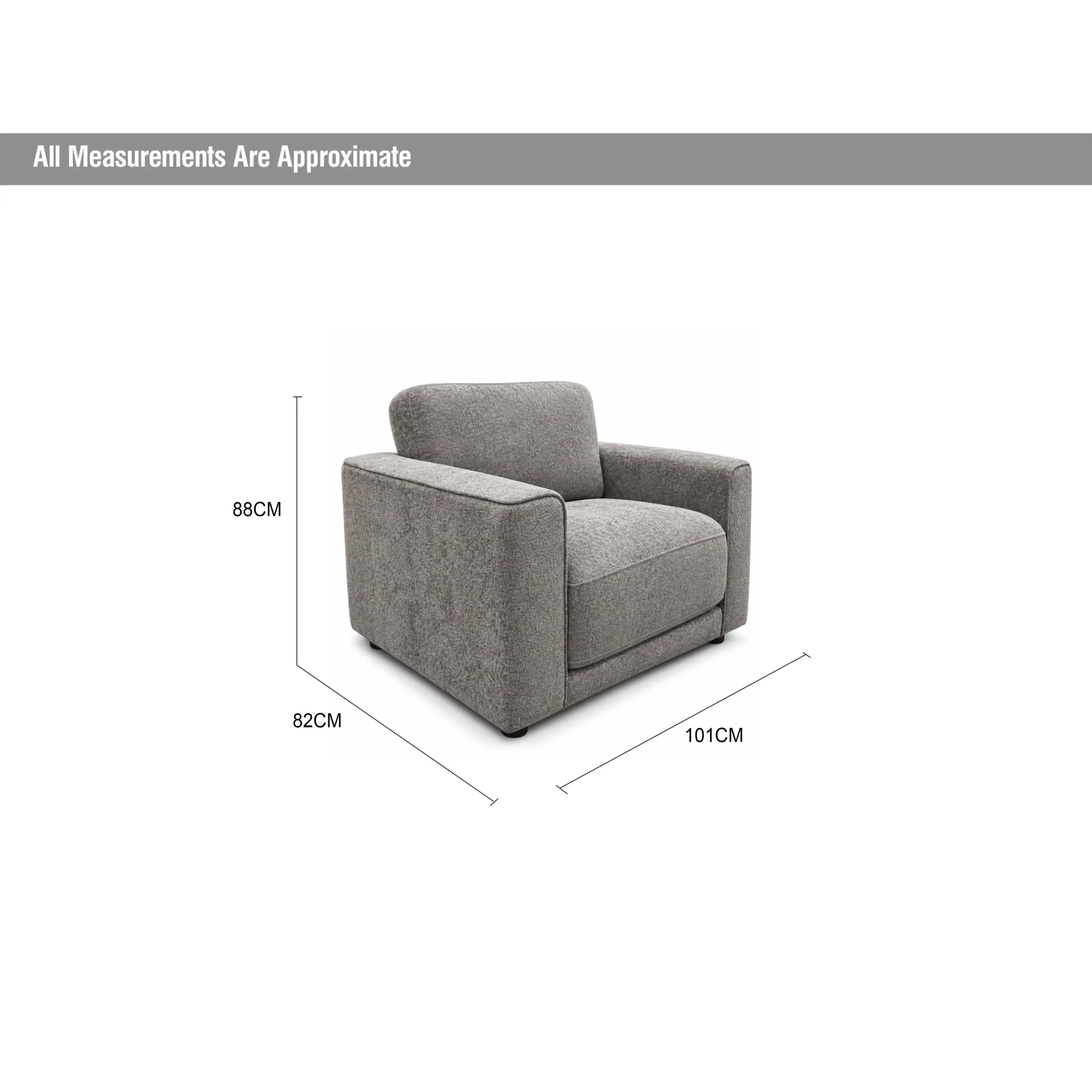 Single Seater Sofa Dk Grey Dia United Furniture