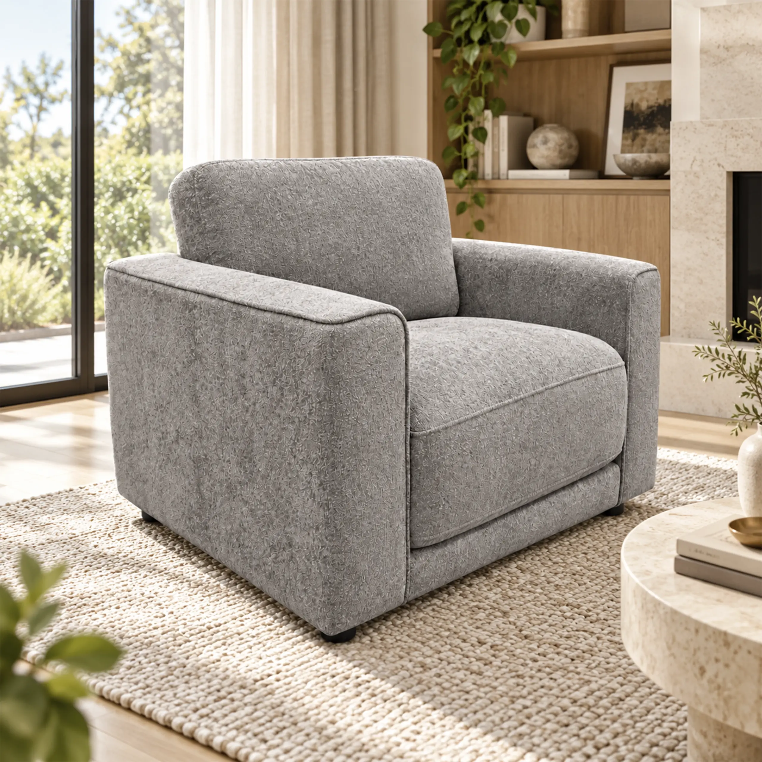 Single Seater Sofa Grey United Furniture