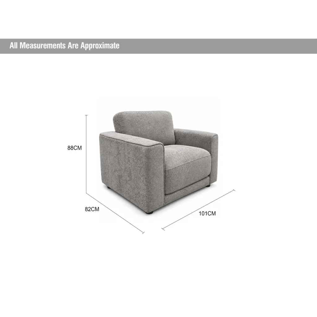 Single Seater Sofa Grey Dia United Furniture