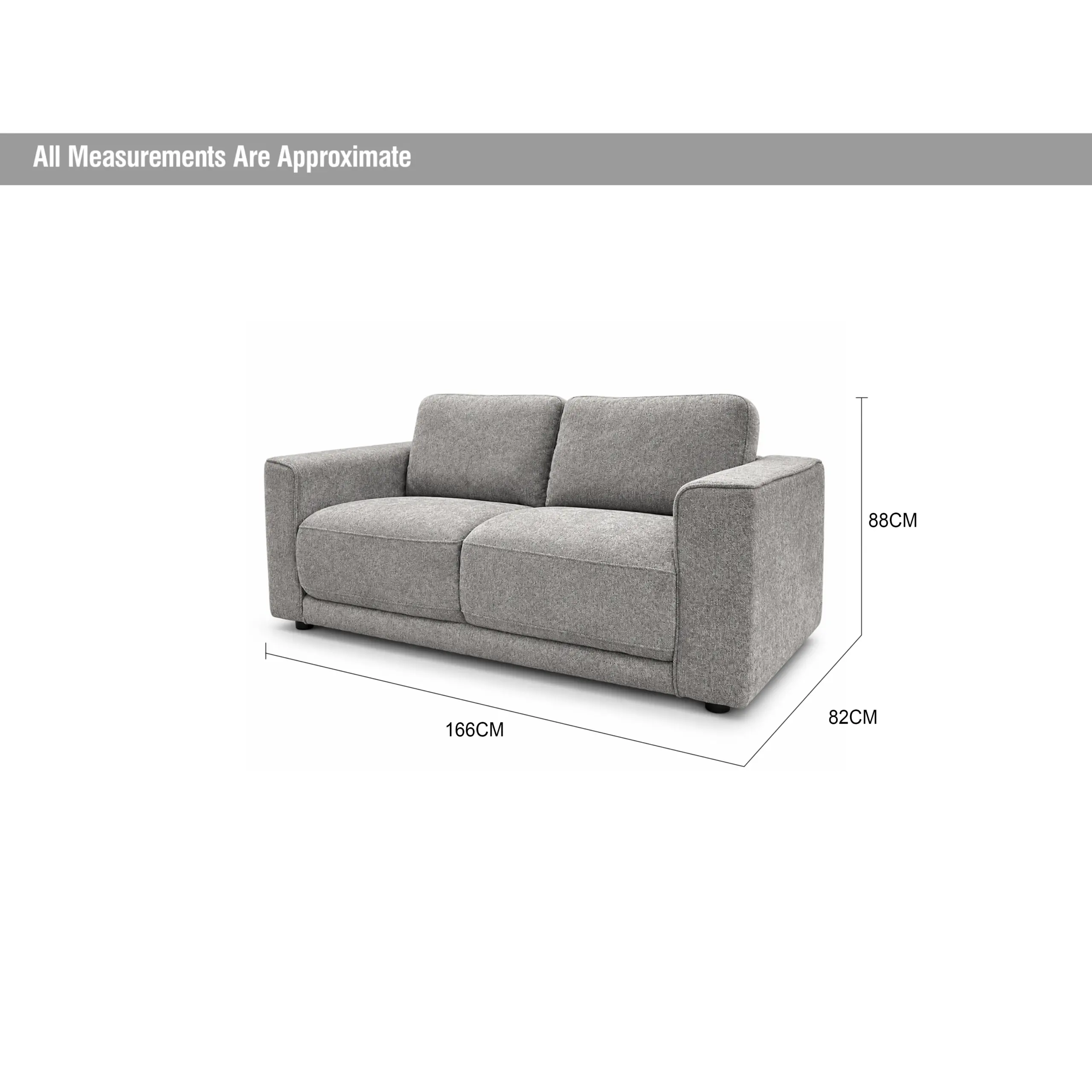 Sonett 2 Seater Grey Dia United Furniture