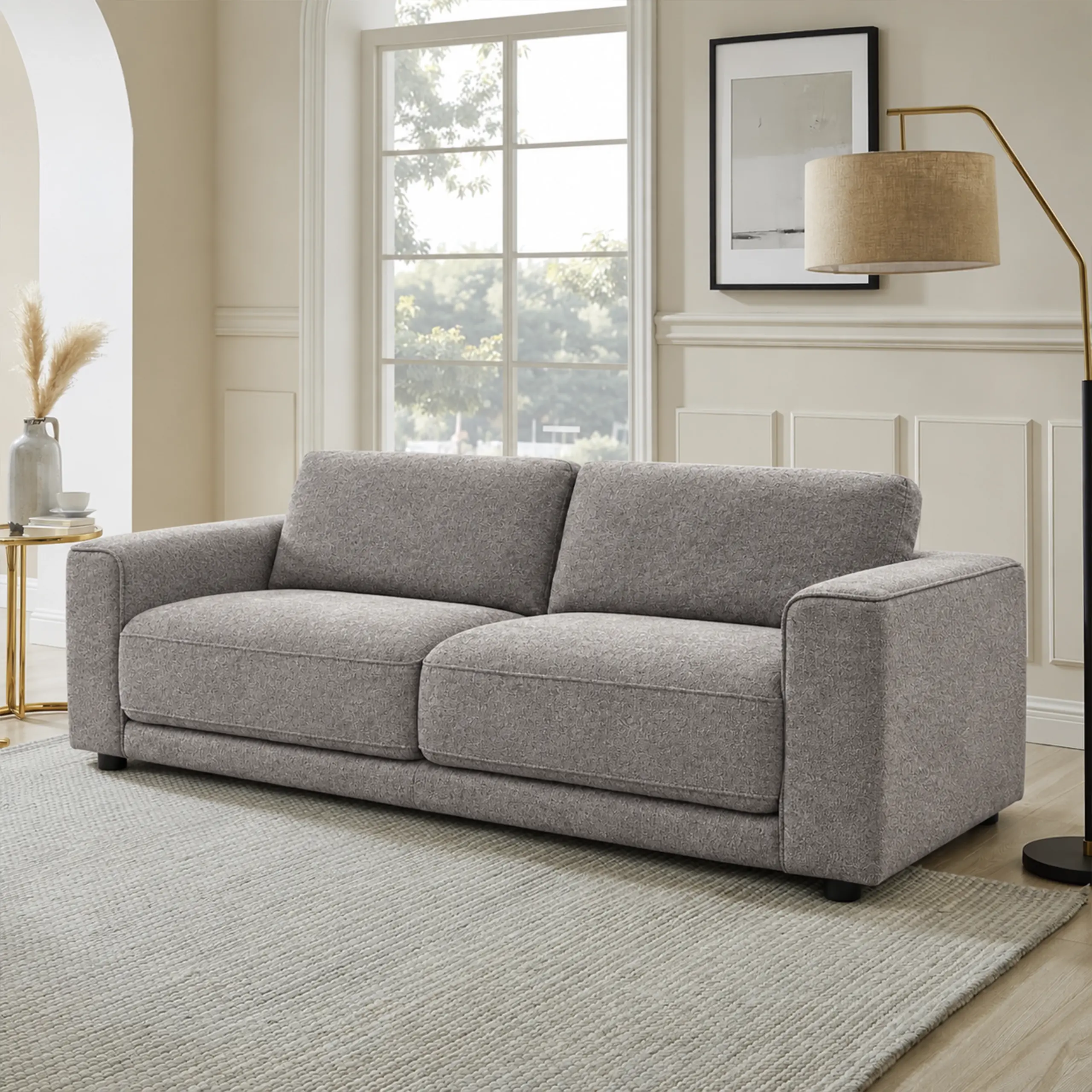 Sonett 3 Seater Dk Grey United Furniture