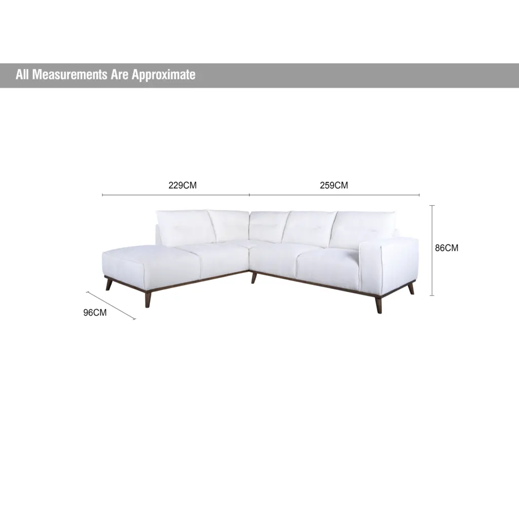 Ariana Right Corner Sofa - Beige - Thumbnail Image 7