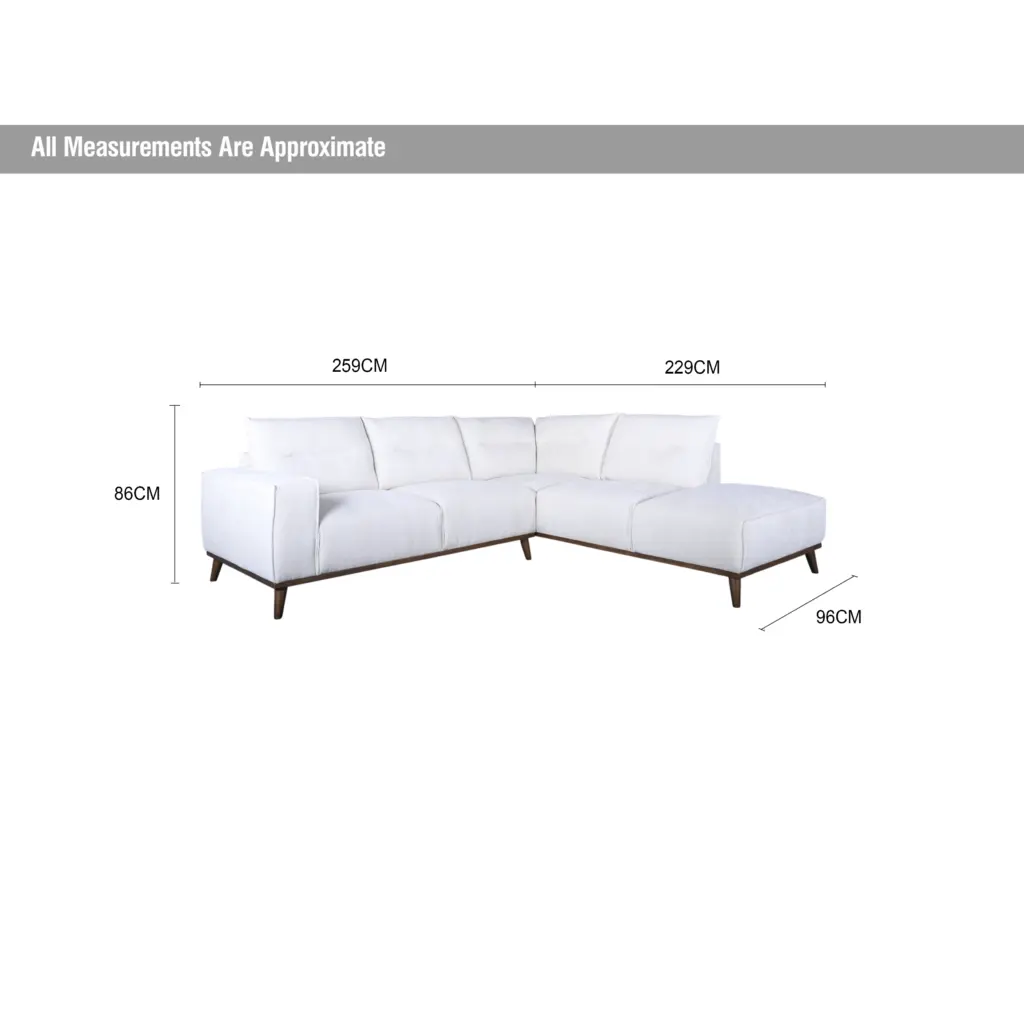 Ariana Left Corner Sofa - Beige - Thumbnail Image 8