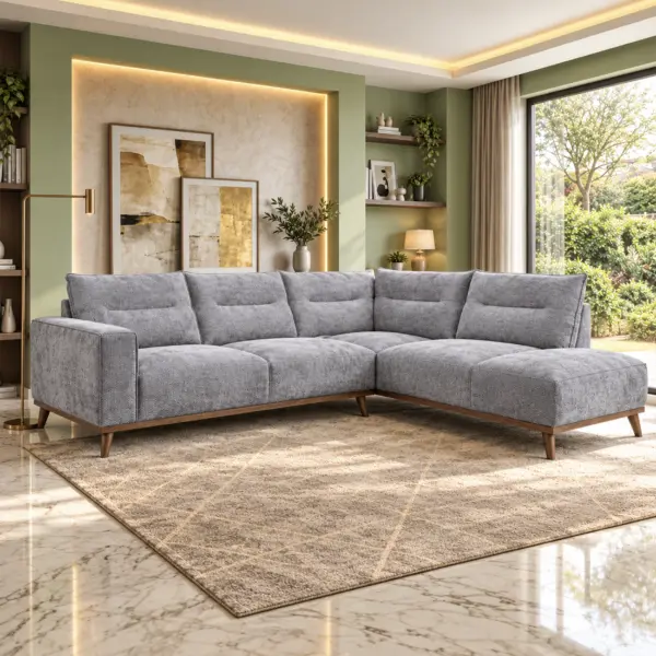 Ariana Left Corner Sofa - Grey