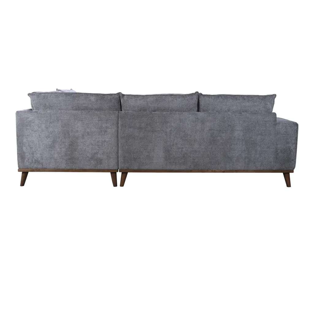 Ariana Left Corner Sofa - Grey - Thumbnail Image 4