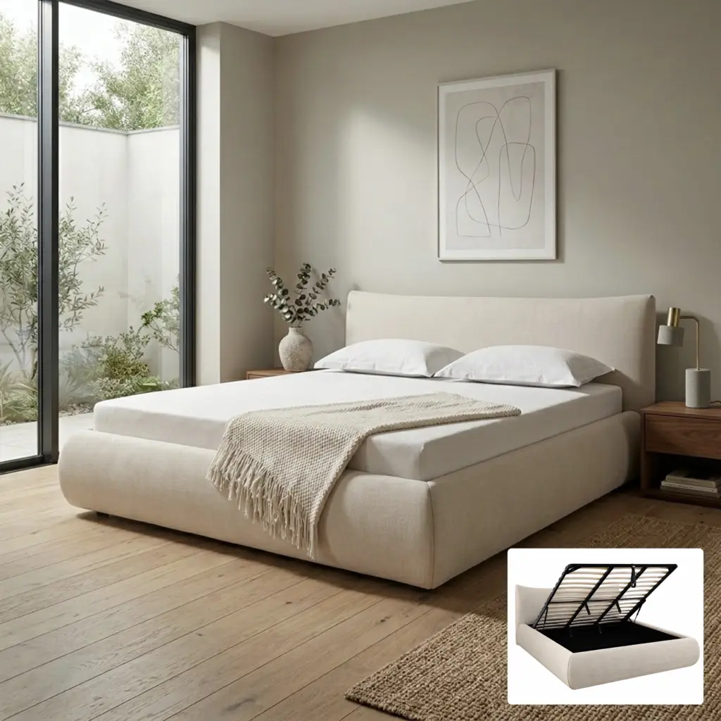Astoria King Bed Cream United Furniture
