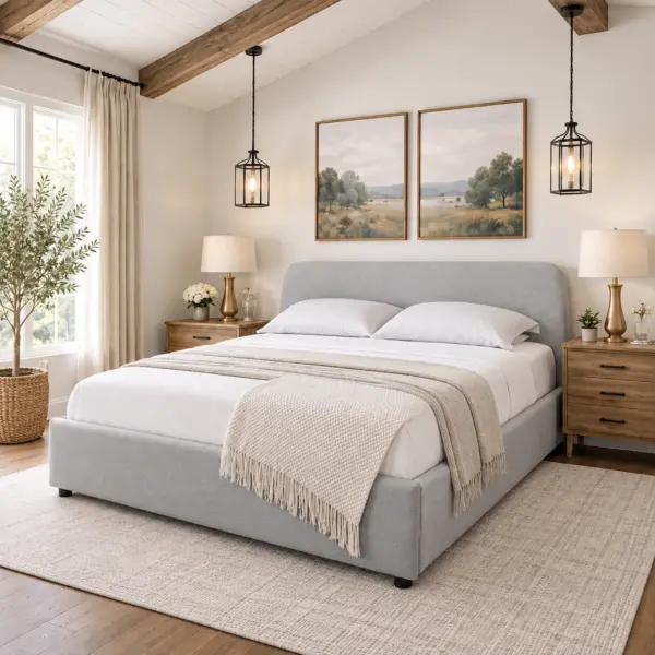 Aurea King Bed - Grey