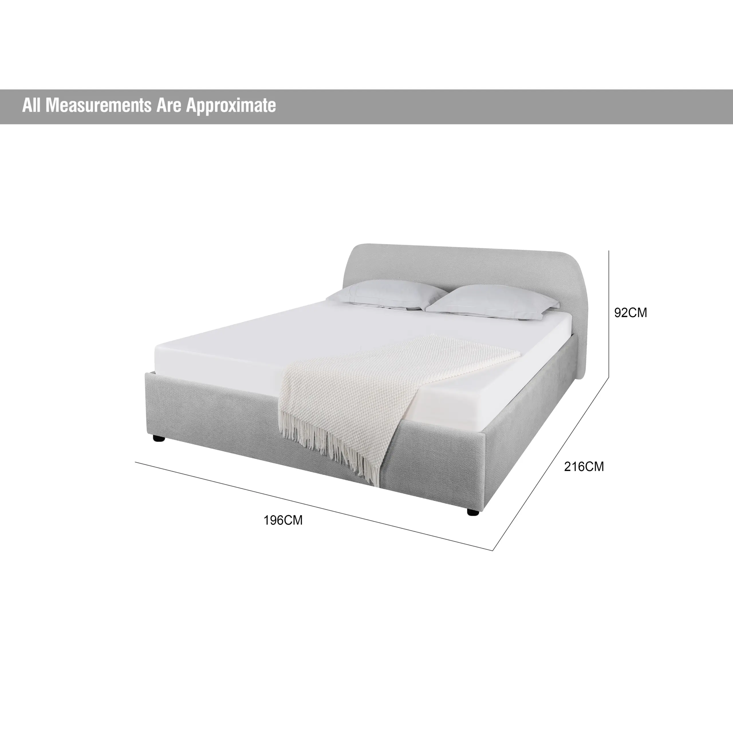 Aurea King Bed Grey Dia United Furniture