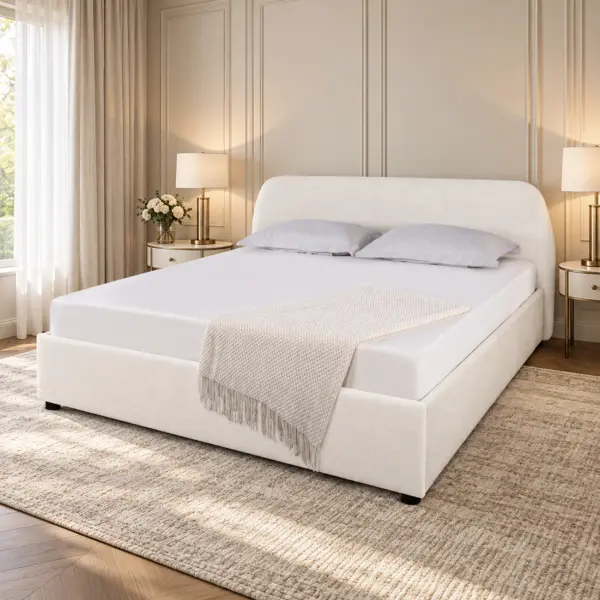 Aurea King Bed - White